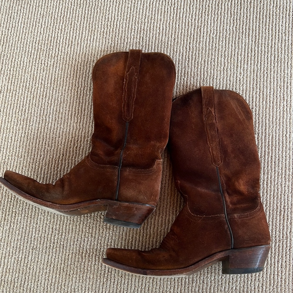 Suede Lucchese boots
